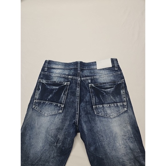 Southpole  Men's Biker/Moto Denim Pants Blue Size 30x32 Distressed - Picture 12 of 14